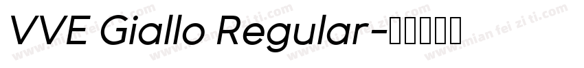 VVE Giallo Regular字体转换